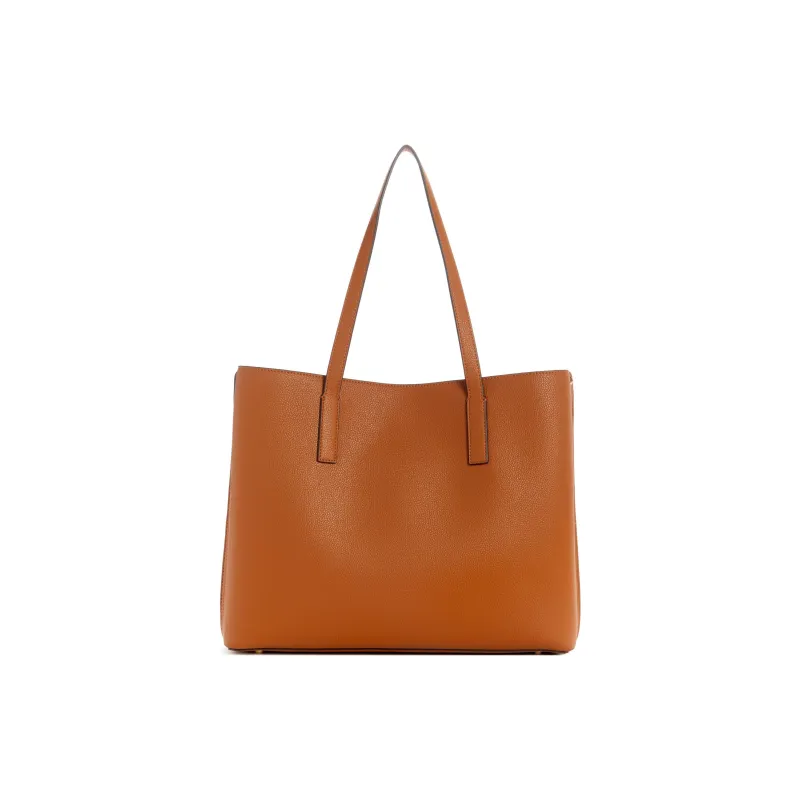 GUESS Artificial Leather Tote Bag Shopping Bag Handbag Shoulder Bag Regular Women's Brown-2