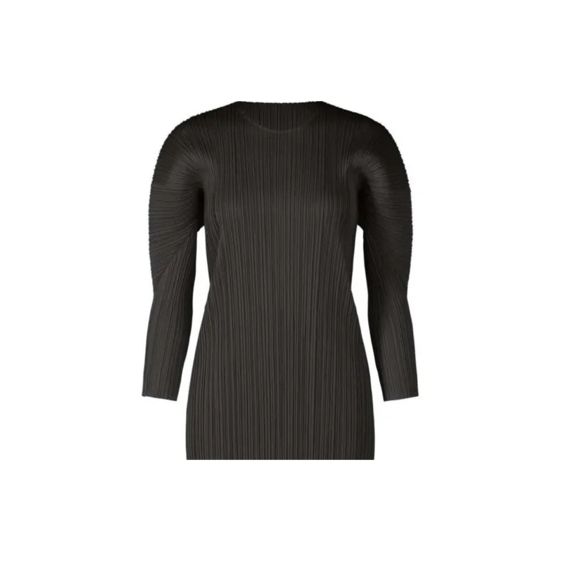 PLEATS PLEASE ISSEY MIYAKE FW24 Long-Sleeved Dresses Women's Black-1