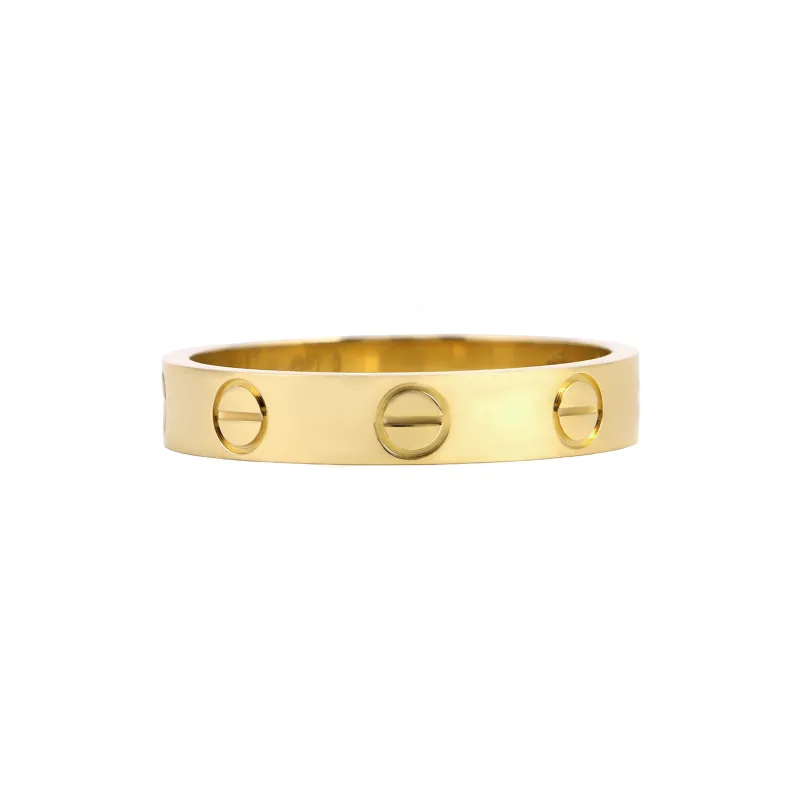 Cartier 2010s 18K Yellow Gold Mini Love Ring-2