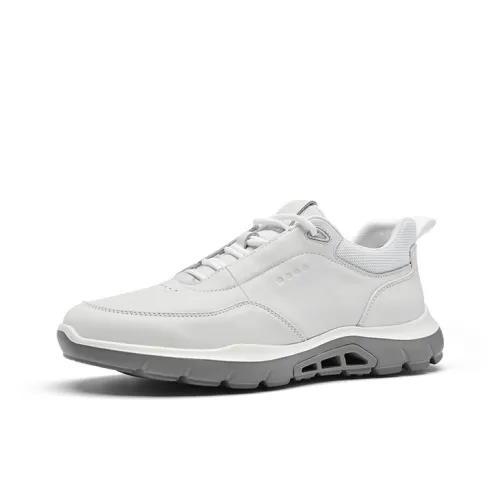 BASIC HOUSE Good For All Non-slip Wear-resistant Shock Absorption Low-Top Casual Shoes Men's White