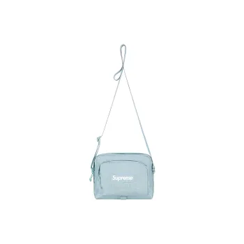 Supreme SS19 Leather Crossbody Bag, Shoulder Bag Unisex Ice Blue