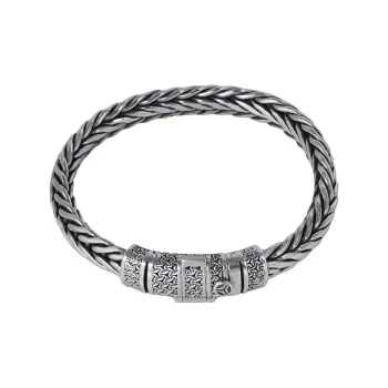 JINLUWANG S925 Silver Bracelets Men's