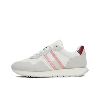Tommy Hilfiger Trainers Low Top Casual Shoes Women's White Gray Pink