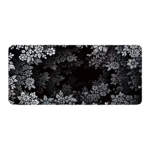 SHIBADU Rubber Minimalist Textured Deep Field Print Premium Black Oversized Gaming Office Keyboard Desk Mat Mouse Pads