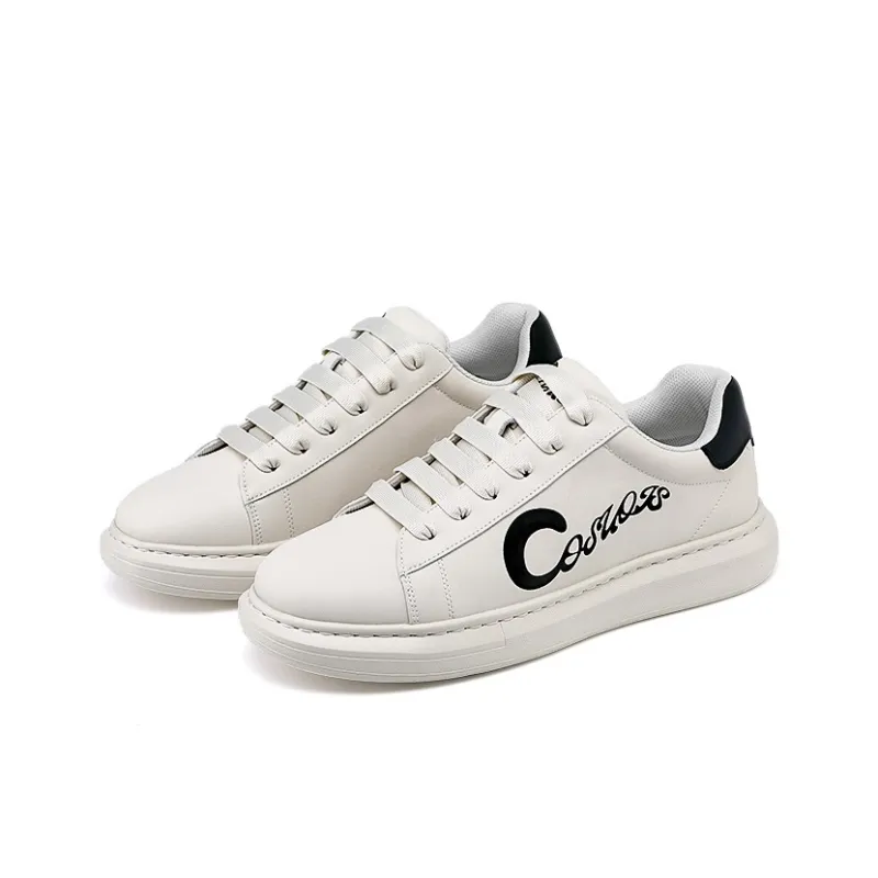 COSUOIS Low-Top Skateboard Shoes Men's White-2