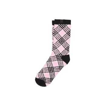 Victoria's Secret Mid Calf Socks Women's 1 Pack Pink Black Plaid