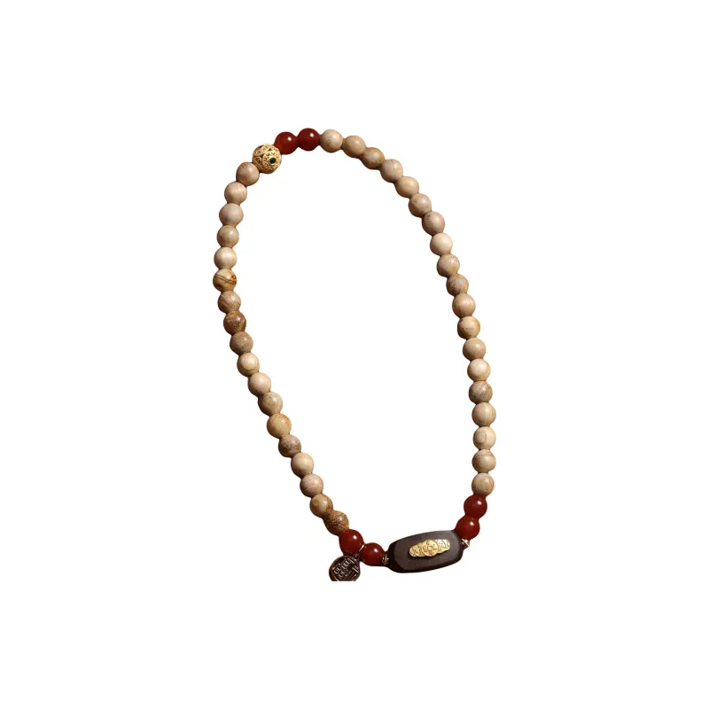Is Here Milky Agarwood Bracelets Unisex-0