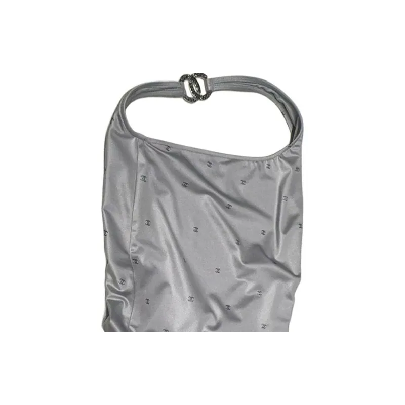 CHANEL 24 New Spring And Summer Arrivals One piece Swimsuit Women's Silver-5