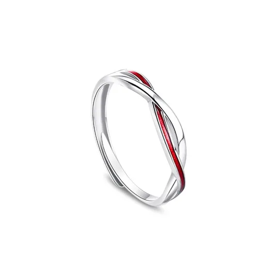 YUOFFICIAL S990 Silver Open And Adjustable Luxury Advanced Long Lasting Anniversary Gift Rings Unisex-5
