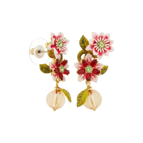 LES NEREIDES Gold Plated Stud Earrings Women's Pink