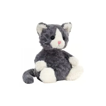 JELLYCAT Cat Collection Animal Mitten Kitten Dark Gray Dolls Plush Doll 19cm Height