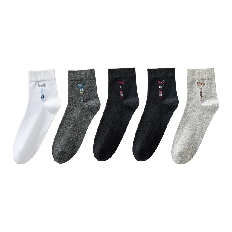 MIIOW Mid Calf Socks Men's 5 Pack-7