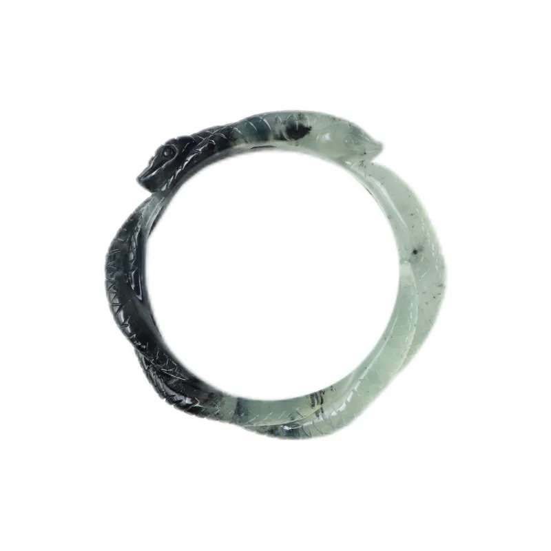 South Asia Natural Serpentine Jade Bangles Unisex-1