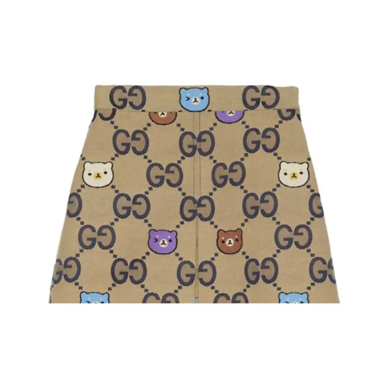 GUCCI Casual Long Skirts Women's Brown-5