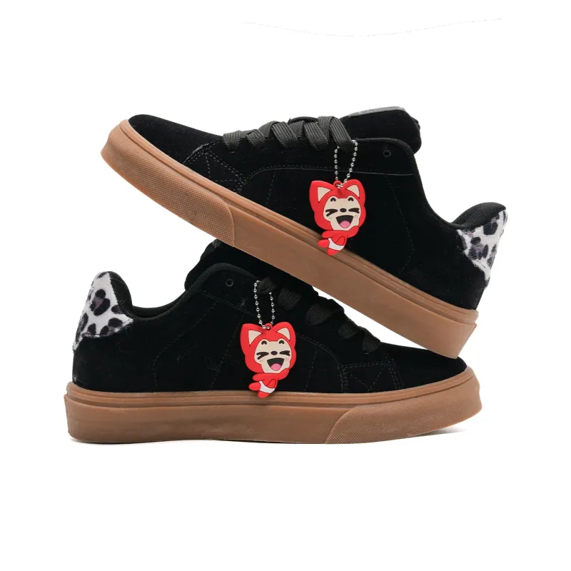 ALI THE FOX Low Top Skateboard Shoes Unisex Black Box Included-4