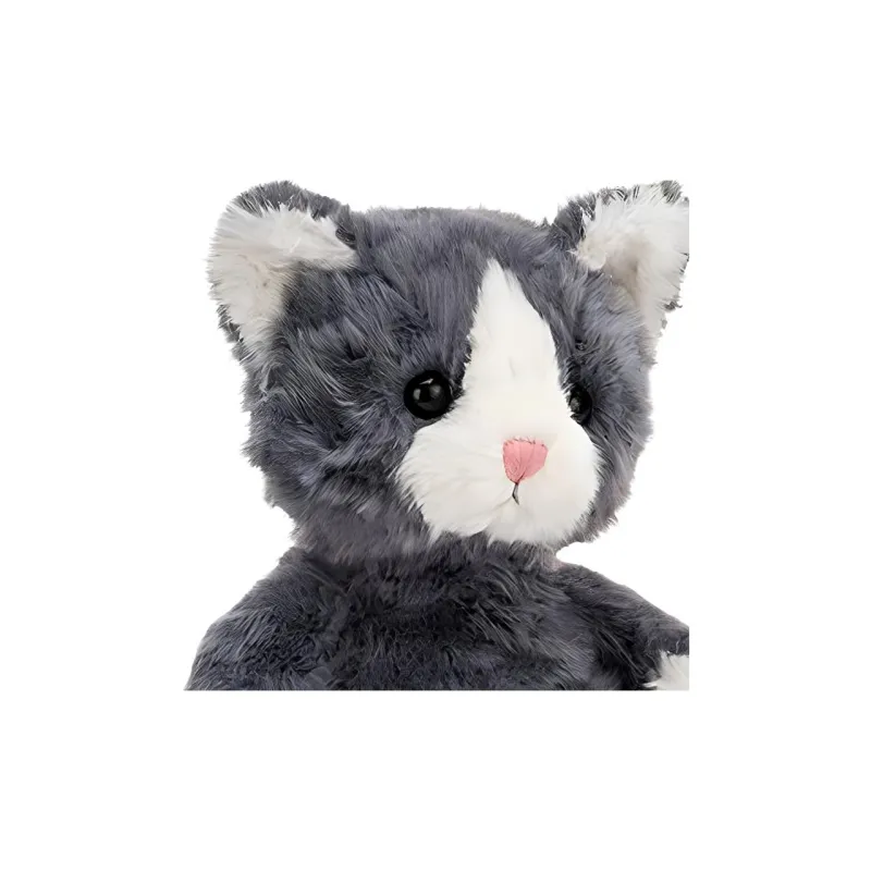 JELLYCAT Cat Collection Animal Mitten Kitten Dark Gray Dolls Plush Doll 19cm Height-3