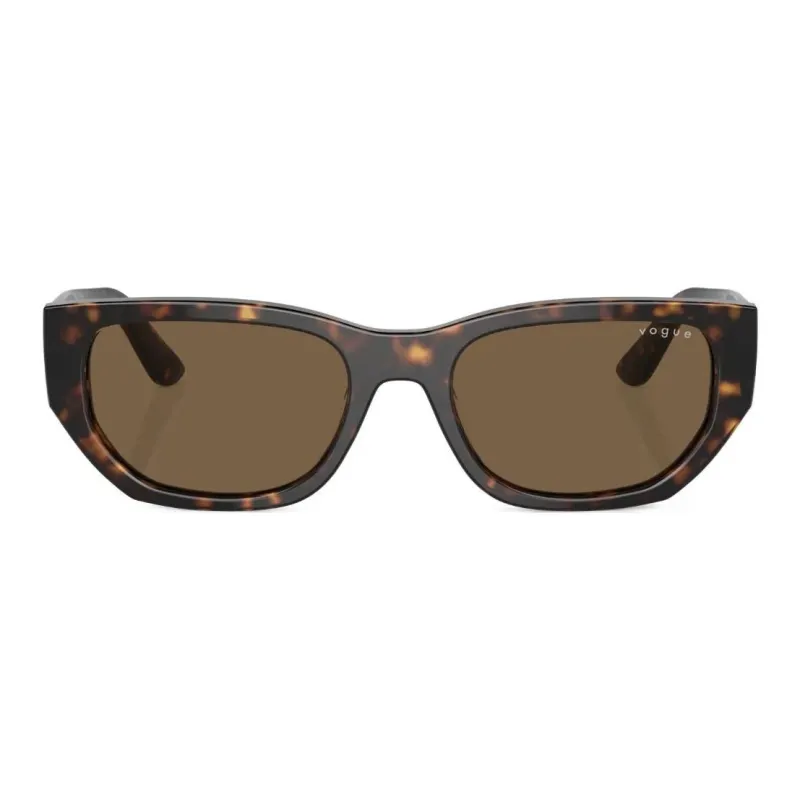 VOGUE Tortoiseshell-effect Rectangle-frame Sunglasses-1