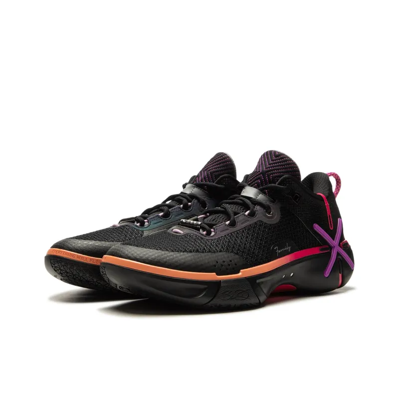 LiNing Wode Phantom 6 Cushioning Anti Slip And Wear Resistant Lightweight Rebound Low Top Basketball Shoes Men's Black-2
