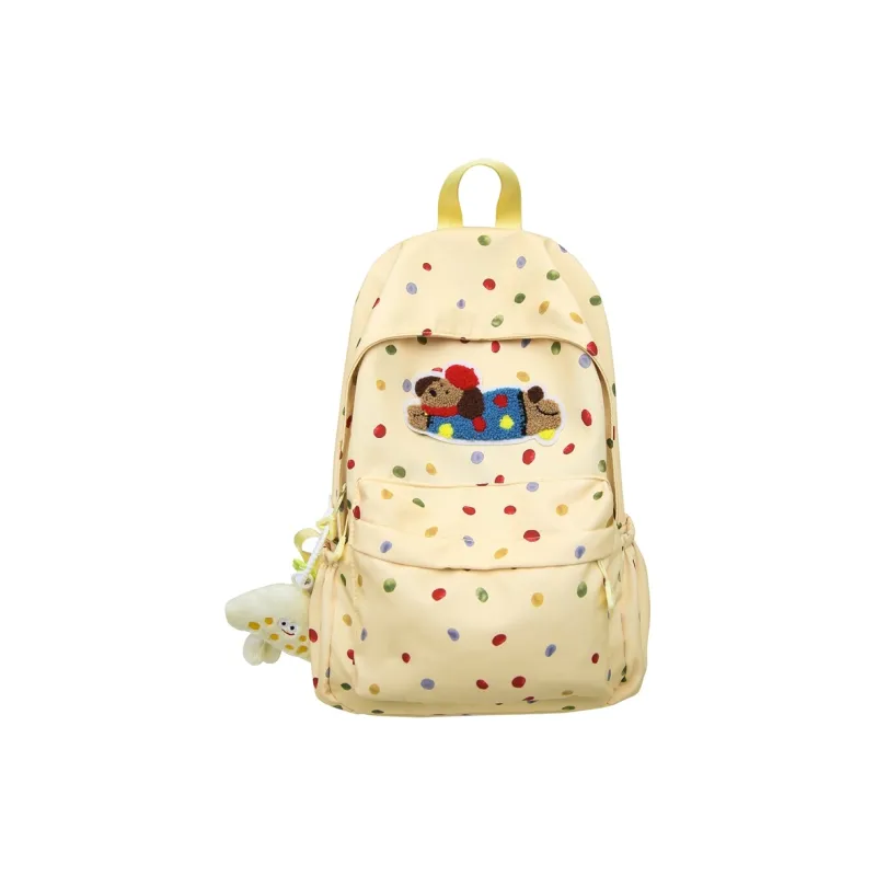 DCLOUD Nylon Backpack Women's Blue/White/Yellow-9