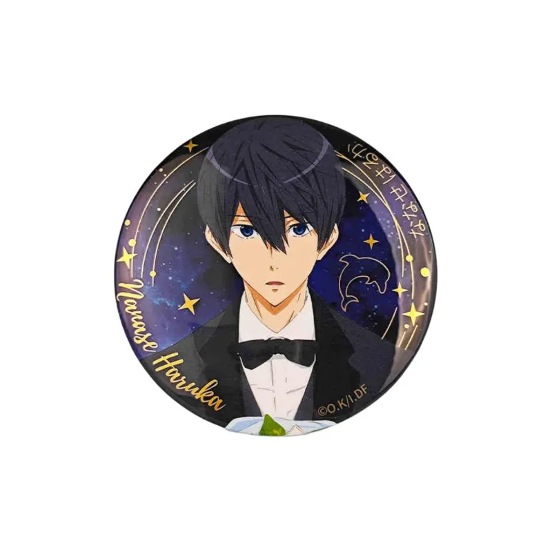 Gu Niang Free Men's Swimming Team Badge Starry Sky Collection Refrigerator Sticker Sōma Akane And Ryō Badges-0