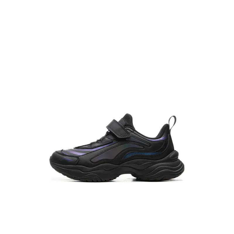 LINING YOUNG Sports Life Collection Cushioning Rebound Low Top Casual Shoes Black Kids'-0
