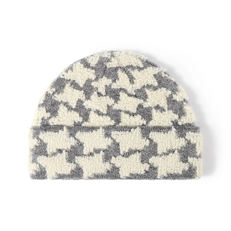 CARDANRO Faux Rabbit Fur Beanies Unisex Black-7