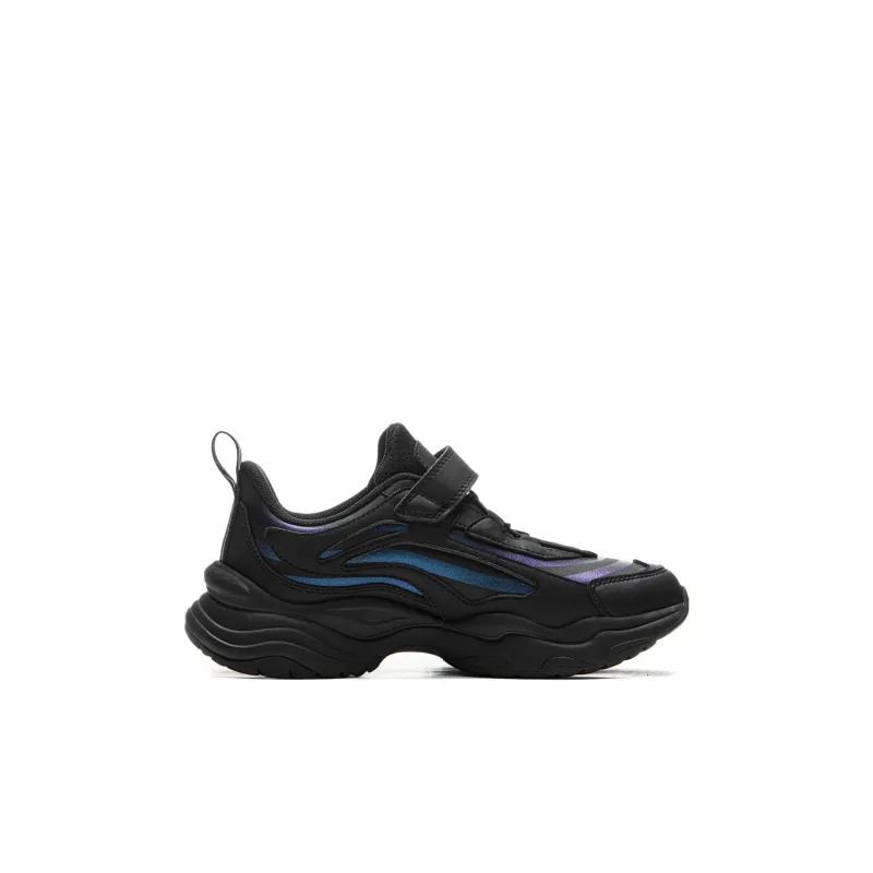 LINING YOUNG Sports Life Collection Cushioning Rebound Low Top Casual Shoes Black Kids'-1