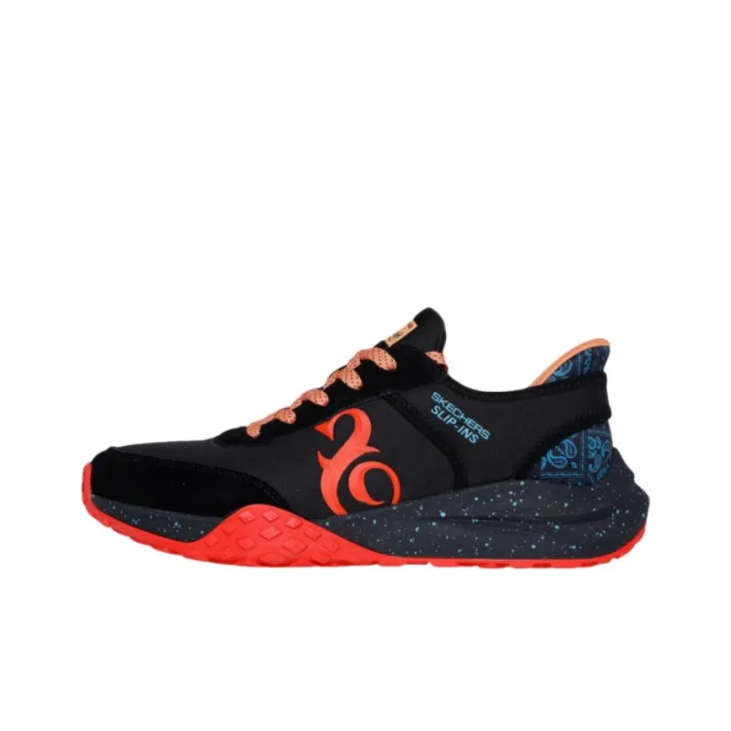Snoop Dogg x Skechers Slip Ins Anti Slip Wear Resistant Low Top Casual Running Shoes Men's Black-0