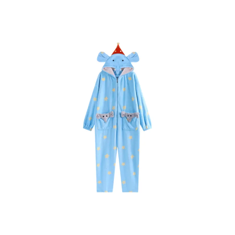 Wabi Town Home Onesies Women's Blue-1