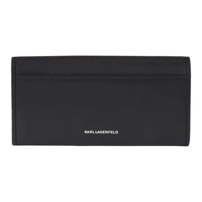 KARL LAGERFELD Cow Leather Wallet Women's Black-1