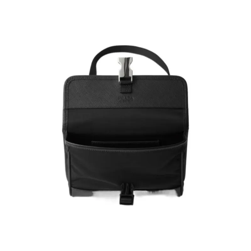 PRADA Nylon Cell Phone Pouch Men's Black-2
