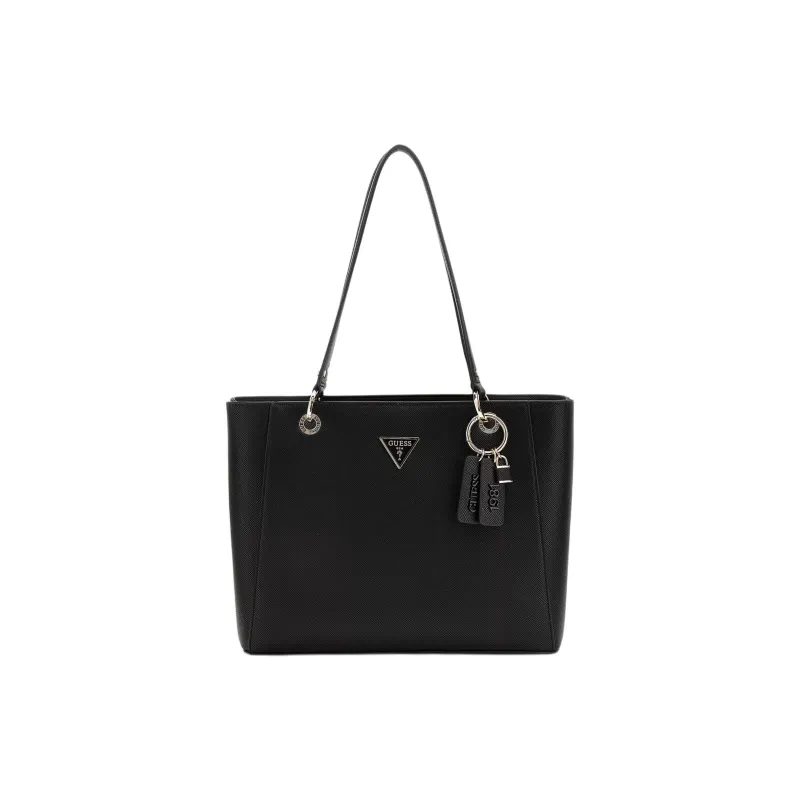 GUESS Polyurethane Tote Bag Shopping Bag Handbag Shoulder Bag Women's Black-0