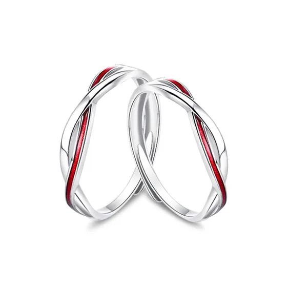 YUOFFICIAL S990 Silver Open And Adjustable Luxury Advanced Long Lasting Anniversary Gift Rings Unisex-10
