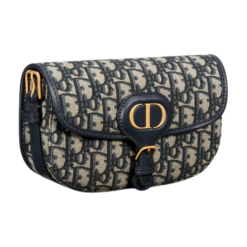 DIOR Bobby Cotton With Calfskin Shoulder Bag Crossbody Bag Women's Blue-1