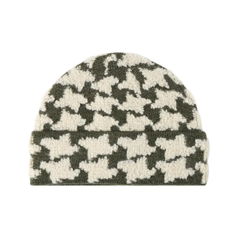 CARDANRO Faux Rabbit Fur Beanies Unisex Black-6