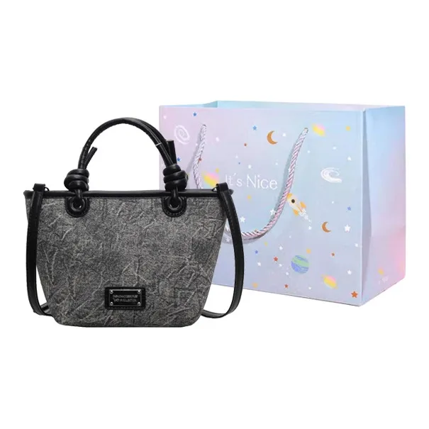 GOX PU Handbag, Shoulder Bag Women's White/Black/Blue-13