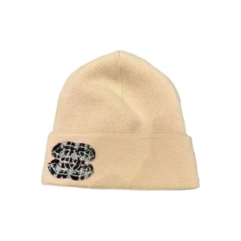 CHANEL Knitted Fabric Beanies Women's Yellow