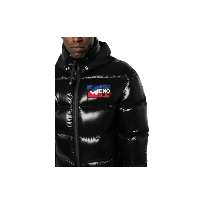 Moncler Marcassin Logo patch Padded Jacket-4