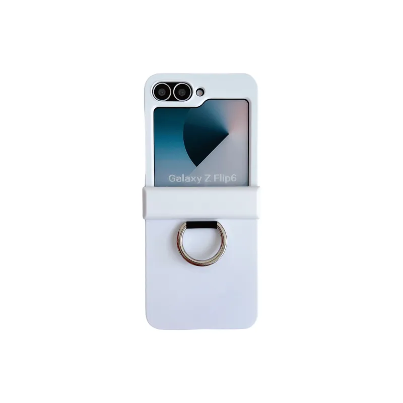 ZHUOJI PC Material Skin Feel Ring Buckle Phone Case Compatible With Samsung Z Flip 6-8