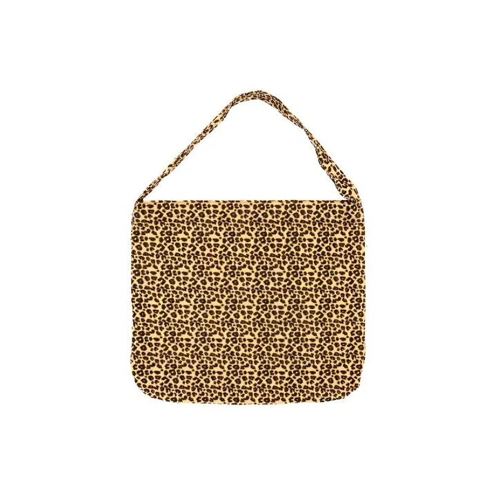 Emis Cotton Handbag, Shoulder Bag Regular Unisex Beige Leopard Print-0