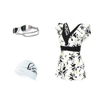 TOSWIM Swim Set Three Piece Set Women's Ink Wash Magnolia