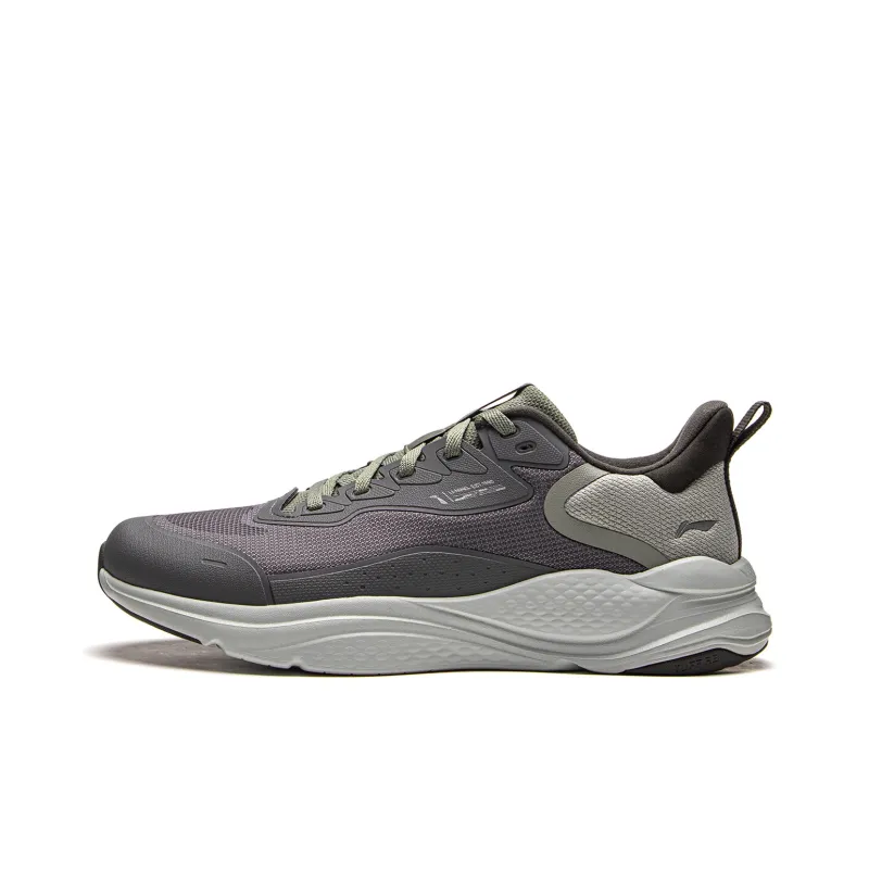 LiNing Liuyun Slip-Resistant Breathable Low-Top Casual Running Shoes Men's Taupe-0