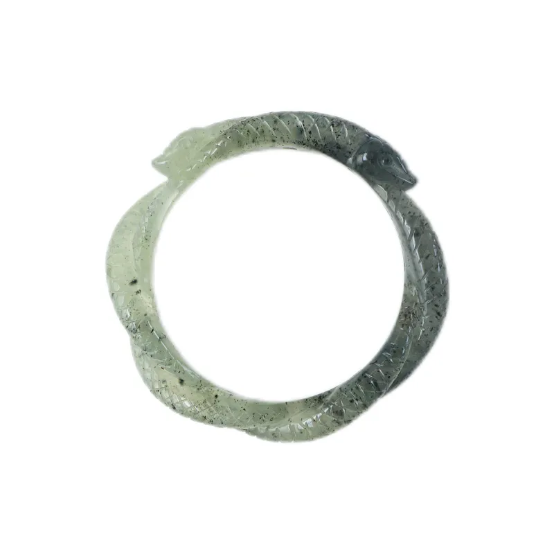 South Asia Natural Serpentine Jade Bangles Unisex-1