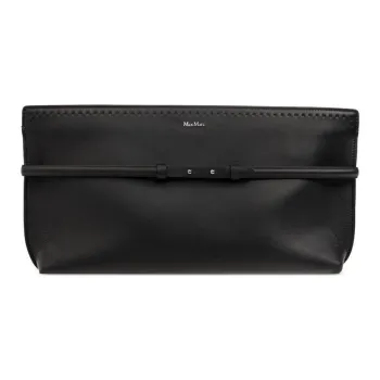MaxMara Calfskin Clutch Women's Black