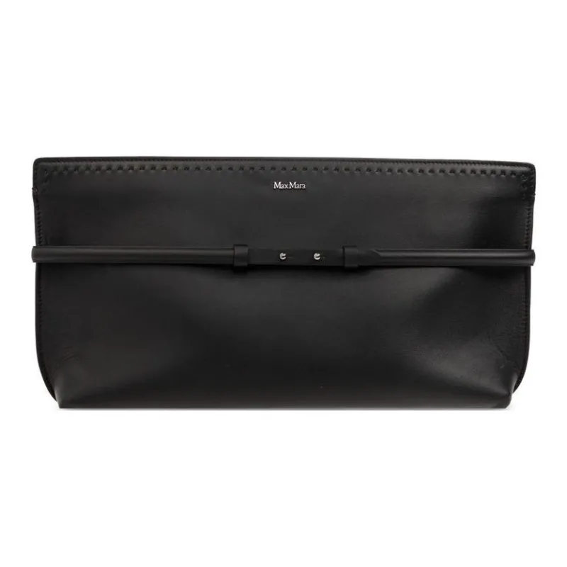 MaxMara Calfskin Clutch Women's Black-0