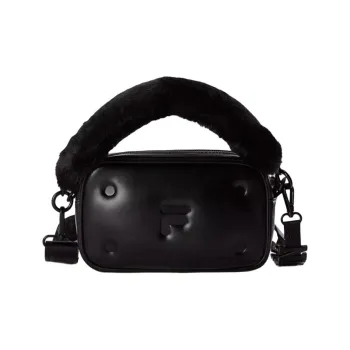 FILA FUSION PU Shoulder Bag Crossbody Bag Handbag Extra Small Unisex Pitch Black