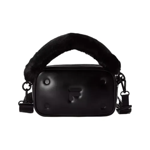 FILA FUSION PU Shoulder Bag Crossbody Bag Handbag Extra Small Unisex Pitch Black