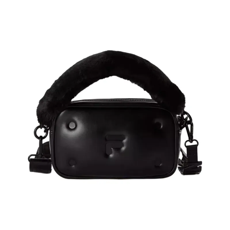 FILA FUSION PU Shoulder Bag Crossbody Bag Handbag Extra Small Unisex Pitch Black-0