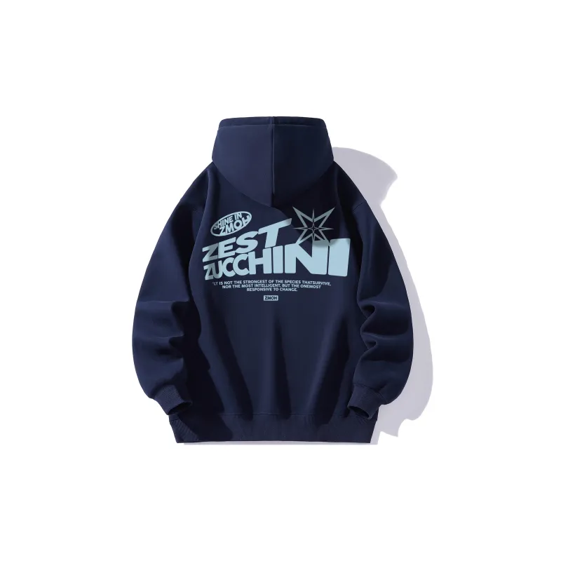 ZMOH Fleece Lined Hoodie Unisex Couple's-5