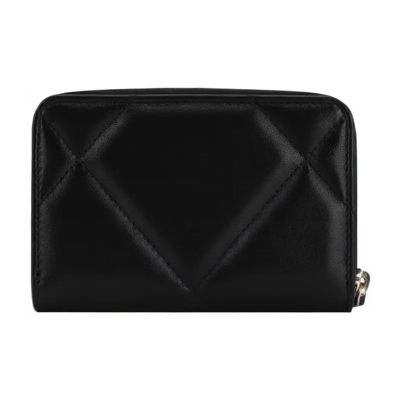 CHANEL Lambskin Coin Purse Women's Black-1